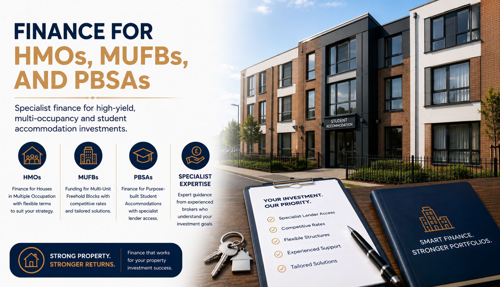 Finance for HMOs, MUFBs, and PBSAs